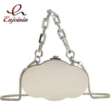 Cloud Shape Plastic Box Chain Purses for Women Small Crossbody Bag