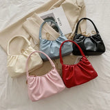 Small Cloud Shoulder Bag with Chain, Fold Design