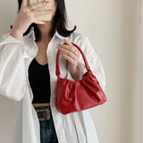 Small Cloud Shoulder Bag with Chain, Fold Design