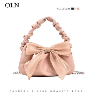 Pink Butterfly Shoulder Bag for Women Crossbody Chain Purse