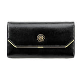 Oil Leather Clutch Wallet with Phone Pocket and Card Holder