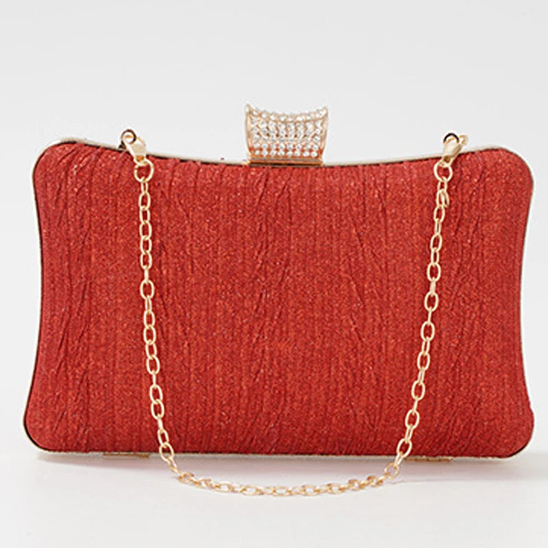 Vintage Diamond Shoulder Bag Small Handbag Womens Purses Wedding Party Tote Bag