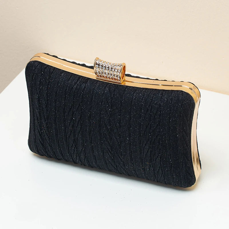 Vintage Diamond Shoulder Bag Small Handbag Womens Purses Wedding Party Tote Bag