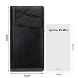 Men's Leather Clutch Wallet with Handle