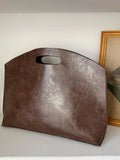 Women Laptop PU Leather Brief Handbags Office Ladies Clutch Bags