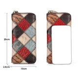 Women's Leather Wallet Clutch Bag Phone Purse Cow Leather Splicing