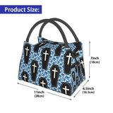 Coffin Pattern Ocean Halloween Insulated Lunch Bags