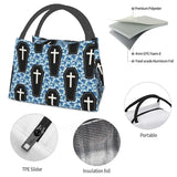 Coffin Pattern Ocean Halloween Insulated Lunch Bags