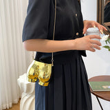 Coin Purse Hip Shape PVC Bag For Women Mini Crossbody Bags