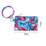 Coin Purse Bangle Handle Faux Leather Clutch Wallet