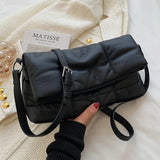 Padded Shoulder Bag Quilted Handbag for Women