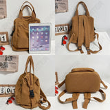 Harajuku Retro Canvas Bag Female Laptop Girl Student Backpack