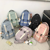 Waterproof College Mesh Backpack Female School Bag Laptop Student Girl