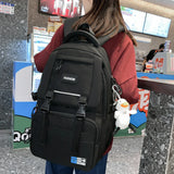 Waterproof College Mesh Backpack Female School Bag Laptop Student Girl