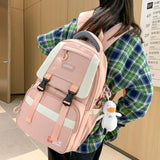 Waterproof College Mesh Backpack Female School Bag Laptop Student Girl
