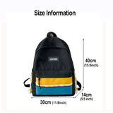 College Student Backpack Teenage Girl Panelled Schoolbag Preppy Women