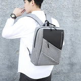 College Students Laptop Schoolbag Backpack Panelled Patchwork Travel Backpacks