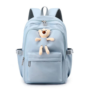 College Students Large Capacity Bear Backpack High School Girls Schoolbag