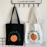 College Style Canvas Bag Women's Single Shoulder Handbag
