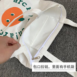 College Style Canvas Bag Women's Single Shoulder Handbag
