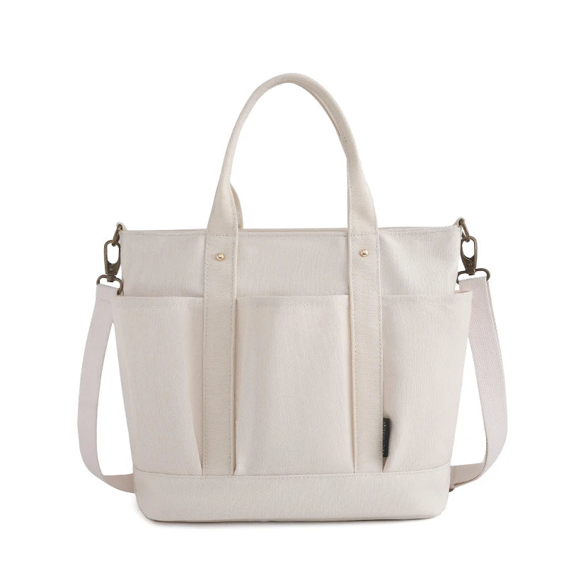 Canvas Shoulder Bag College Style High-Capacity Hot Sell Handbag For Women