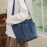 Canvas Shoulder Bag College Style High-Capacity Hot Sell Handbag For Women