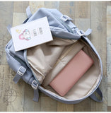 Large Nylon Waterproof Backpack Girls Book Bag Teen Schoolbag Khaki