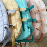 Large Nylon Waterproof Backpack Girls Book Bag Teen Schoolbag Khaki
