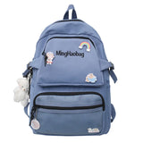 Large-capacity Leisure School Bag Girls Ins High School Students Letter Backpack