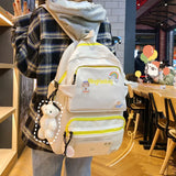 Large-capacity Leisure School Bag Girls Ins High School Students Letter Backpack