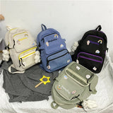 Large-capacity Leisure School Bag Girls Ins High School Students Letter Backpack