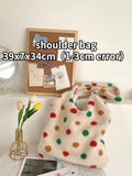 Women's Plush Shoulder Bag Faux Lamb Wool Large Shopping Bags Girls Handbags