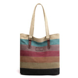 Patchwork Women's Top-Handle Bag Canvas Shoulder Tote Bag