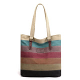 Patchwork Women's Top-Handle Bag Canvas Shoulder Tote Bag