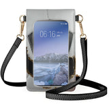 Coloranimal 3D Damaged Soccer Cat Orange Cat Tabby Cat Leather Compact Phone Bag