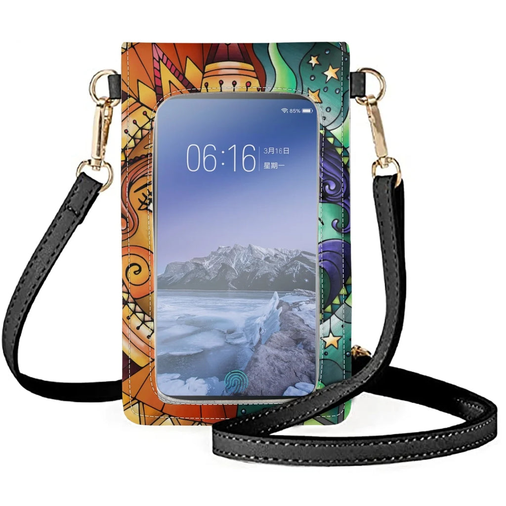 Coloranimal Moon Sun Cartoon Image Mobile Phone Bag for Women