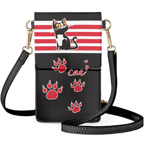 Coloranimal Cat Footprint Print Mini Phone Bag Wallet for Women