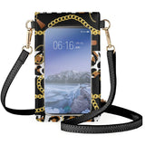 Coloranimal Chain Leopard Print Phone Bag with Shoulder Strap
