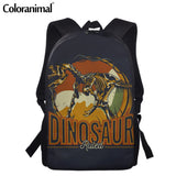Coloranimal Dinosaur Cartoon Pattern Backpack for Kids Boys Girls