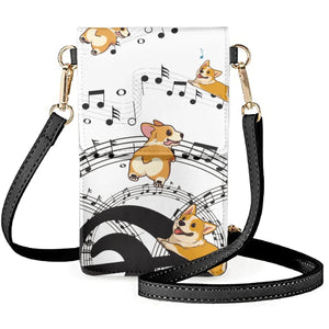 Coloranimal Corgi Piano Keys Print Small Long Wallet