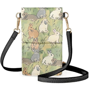 Coloranimal Cartoon Rabbit Grass Girl Women's Leather Seaside Waterproof