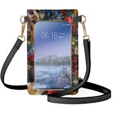 Coloranimal Fox Forest Flowers 3D Stereo Pattern Women's Crossbody Bag