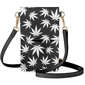 Coloranimal Maple Leaf Cartoon Printings Flag Leather Women's Mobile Phone Bag