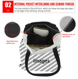 Coloranimal Music Note Pattern Women Eco-friendly Handbag Youth Girl Casual Canv