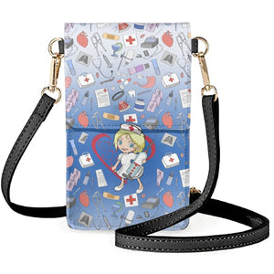 Coloranimal Nurse Medicine Chest Red Cross Mini Leather Phone Bag