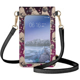 Coloranimal Pug Cartoon Image Phone Messenger Bag Lightweight Leather Bags