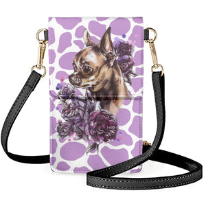Coloranimal Pug Rose Leopard Giraffe African Tribal Leather Phone Bag