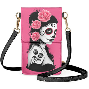 Coloranimal Skull Girl Rose Headdress Tattoo Ladies Personality Wallet