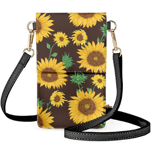 Coloranimal Sunflower Prints Small Travel Mobile Phone Bag Wallet