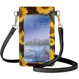 Coloranimal Sunflower Prints Small Travel Mobile Phone Bag Wallet